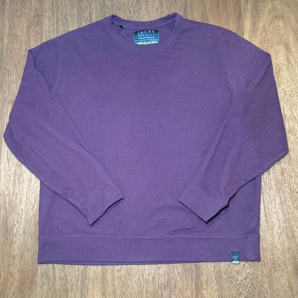 JACHS New York Mens XXL Maroon Crewneck Sweatshirt Pullover Stretch Outdoor
